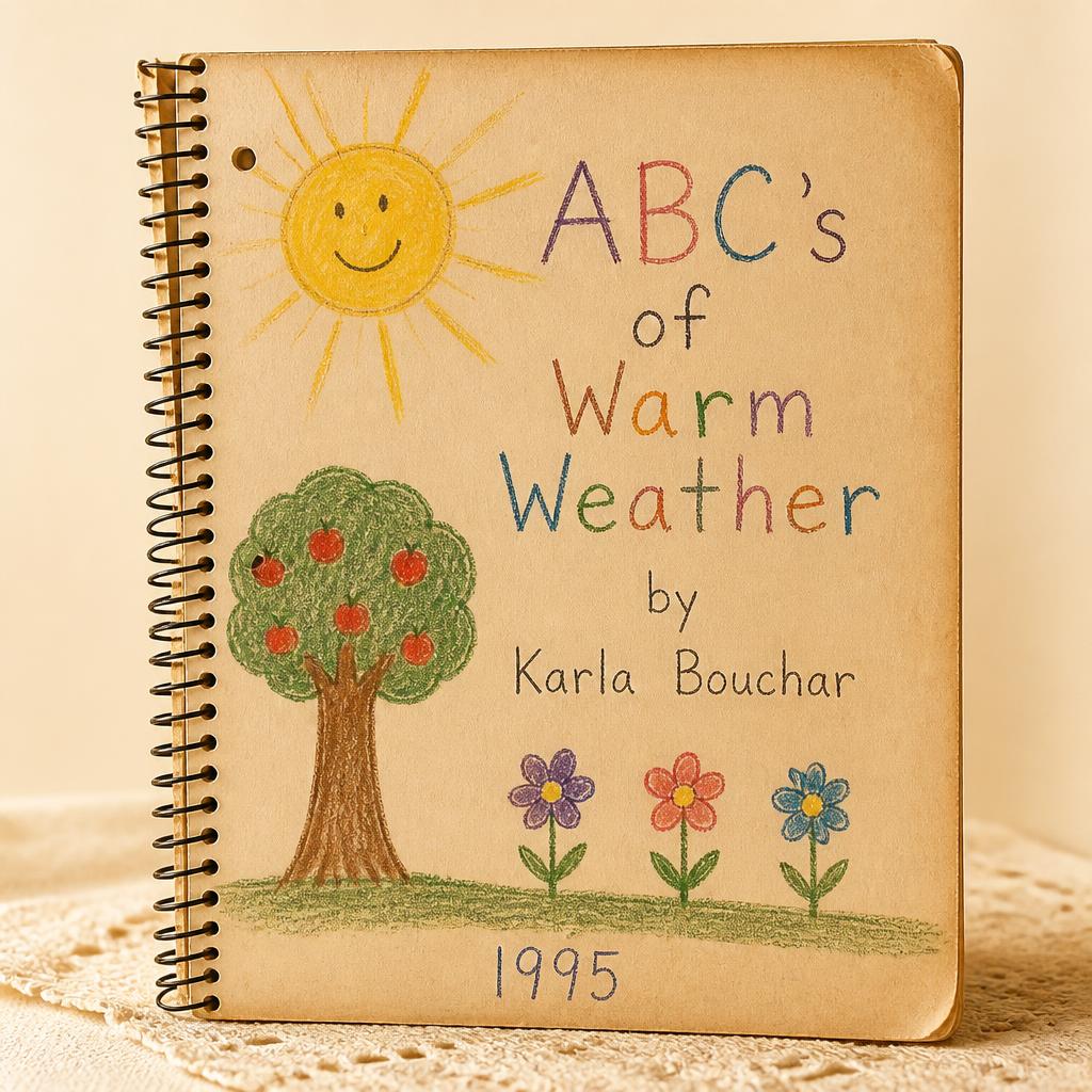 1995 handmade ABC's of Warm Weather notebook